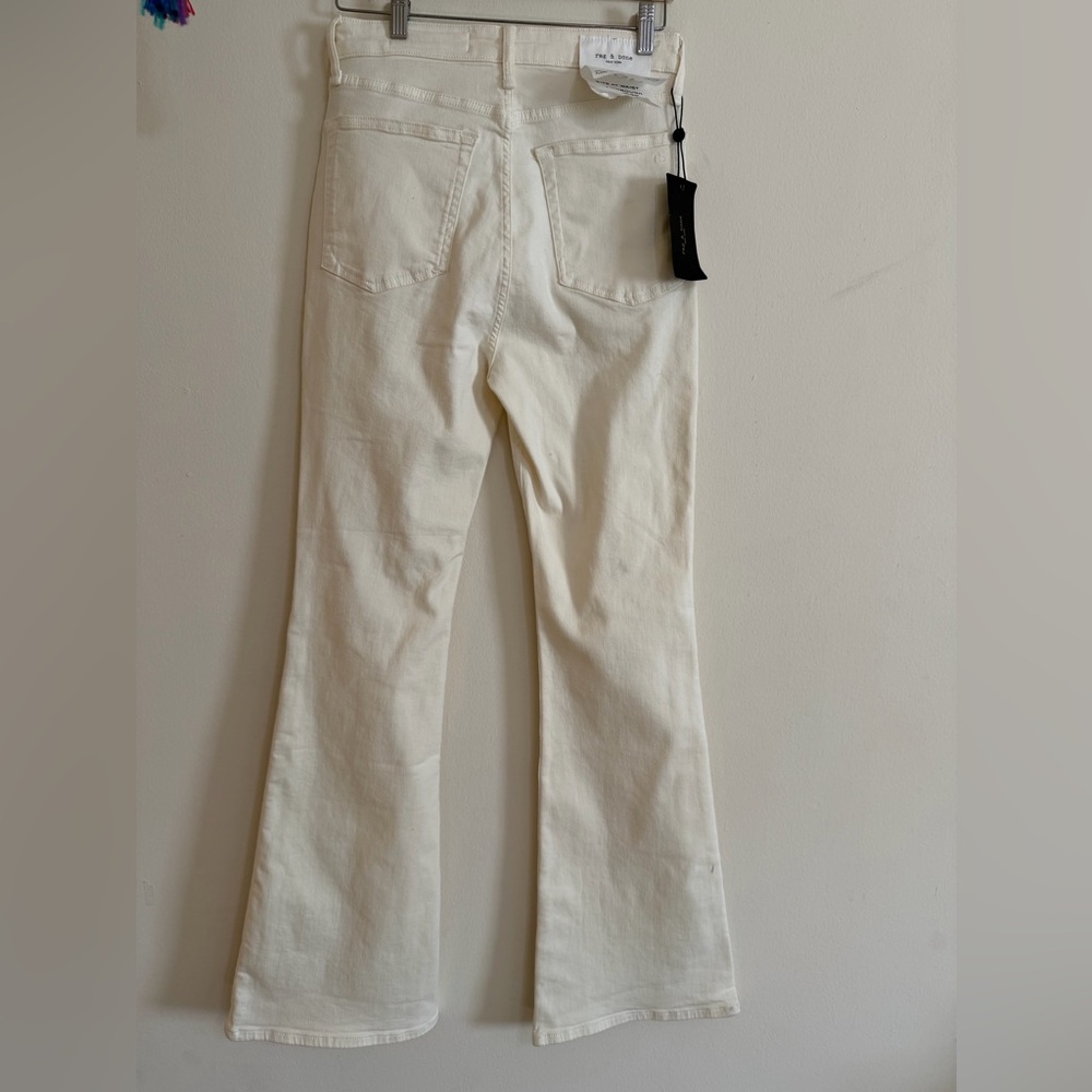 rag & bone Off-White Flare Jeans - Picture 3 of 12